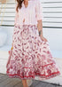 Boho Skirts in Feather in Pink For Women